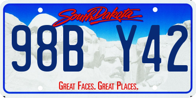 SD license plate 98BY42