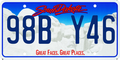 SD license plate 98BY46