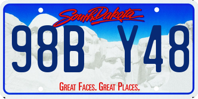 SD license plate 98BY48
