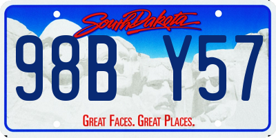 SD license plate 98BY57