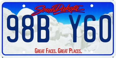 SD license plate 98BY60