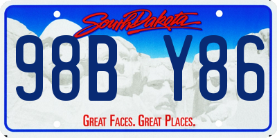 SD license plate 98BY86