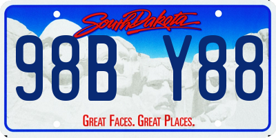 SD license plate 98BY88