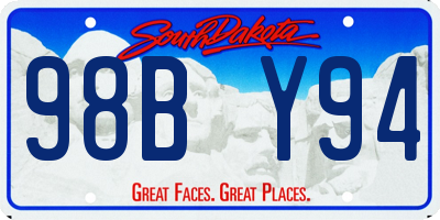 SD license plate 98BY94