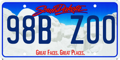 SD license plate 98BZ00