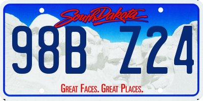 SD license plate 98BZ24