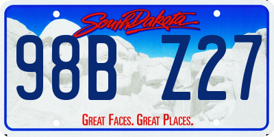 SD license plate 98BZ27