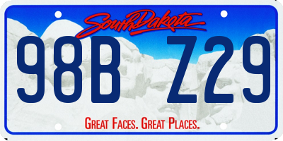 SD license plate 98BZ29