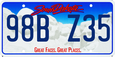 SD license plate 98BZ35