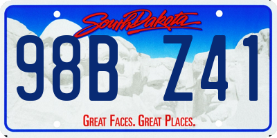 SD license plate 98BZ41