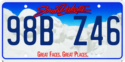 SD license plate 98BZ46