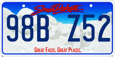 SD license plate 98BZ52