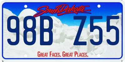 SD license plate 98BZ55