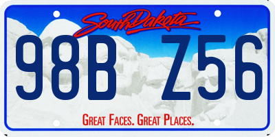 SD license plate 98BZ56