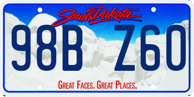 SD license plate 98BZ60