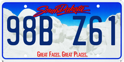 SD license plate 98BZ61