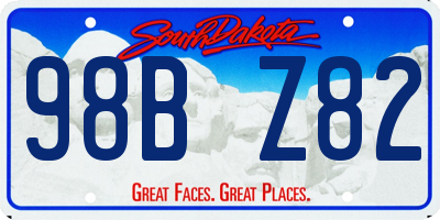 SD license plate 98BZ82