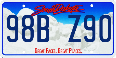 SD license plate 98BZ90