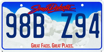 SD license plate 98BZ94