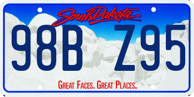 SD license plate 98BZ95