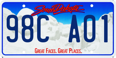 SD license plate 98CA01