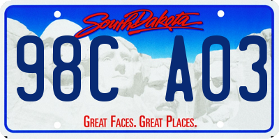 SD license plate 98CA03