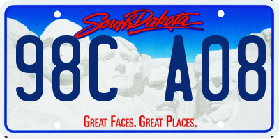 SD license plate 98CA08