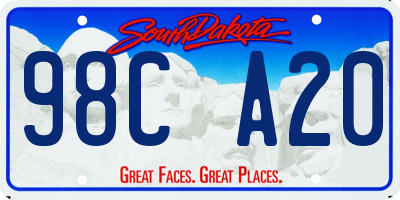 SD license plate 98CA20