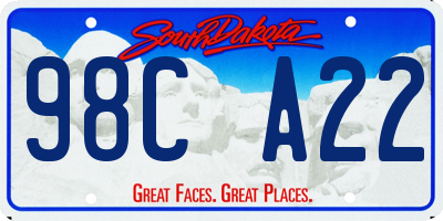 SD license plate 98CA22