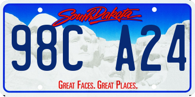 SD license plate 98CA24