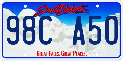 SD license plate 98CA50