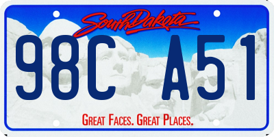 SD license plate 98CA51