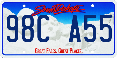 SD license plate 98CA55
