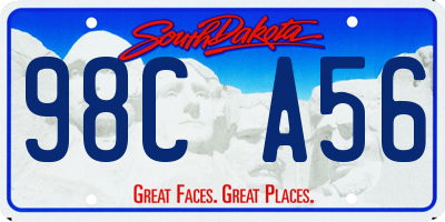 SD license plate 98CA56