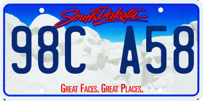 SD license plate 98CA58