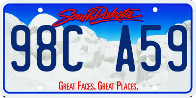 SD license plate 98CA59
