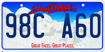 SD license plate 98CA60