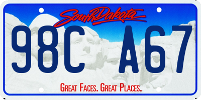 SD license plate 98CA67