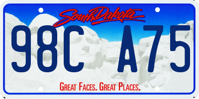 SD license plate 98CA75