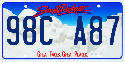 SD license plate 98CA87
