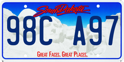 SD license plate 98CA97