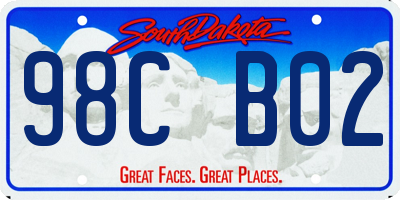 SD license plate 98CB02