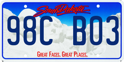 SD license plate 98CB03