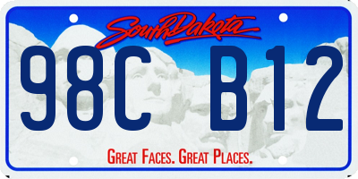 SD license plate 98CB12