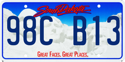 SD license plate 98CB13