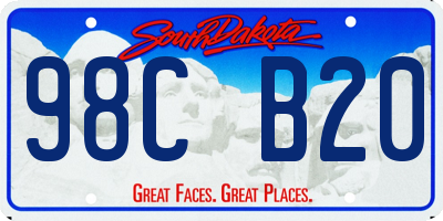 SD license plate 98CB20