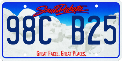 SD license plate 98CB25