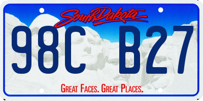 SD license plate 98CB27