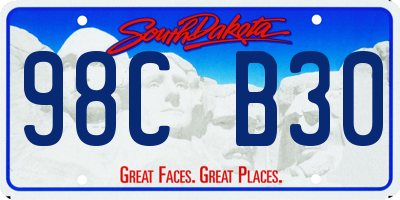 SD license plate 98CB30
