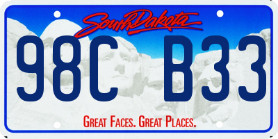 SD license plate 98CB33
